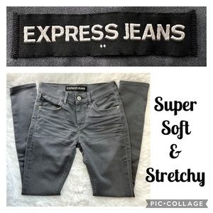 EXPRESS Super Soft Grey Stretch Jeans